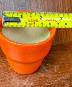 Alternative view of Ceramic Pot - Round Orange