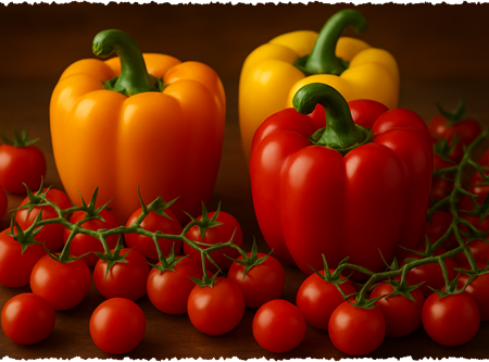 Capsicum and Cherry Tomatoes